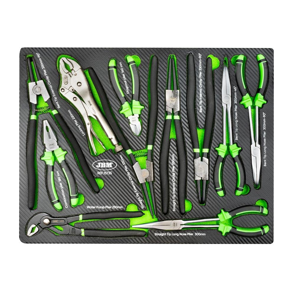 SET OF PLIERS IN EVA SUPPORT