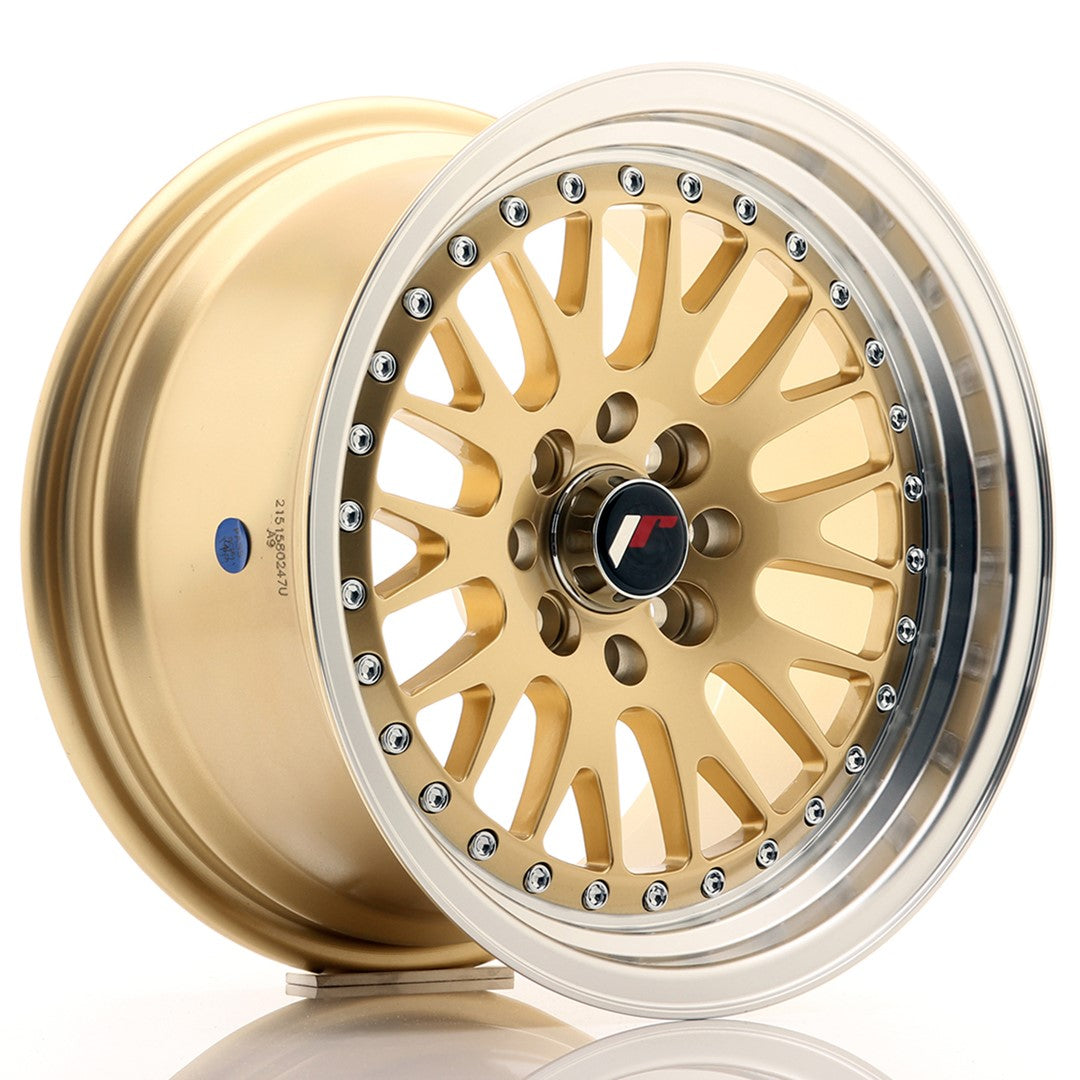 Jante JR Wheels JR10 15x8 ET20 4x100/108 Gold w/Machined Lip