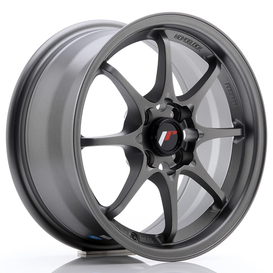 JR Wheels JR5 15x7 ET35 4x100 Matt Gun Metal Rim