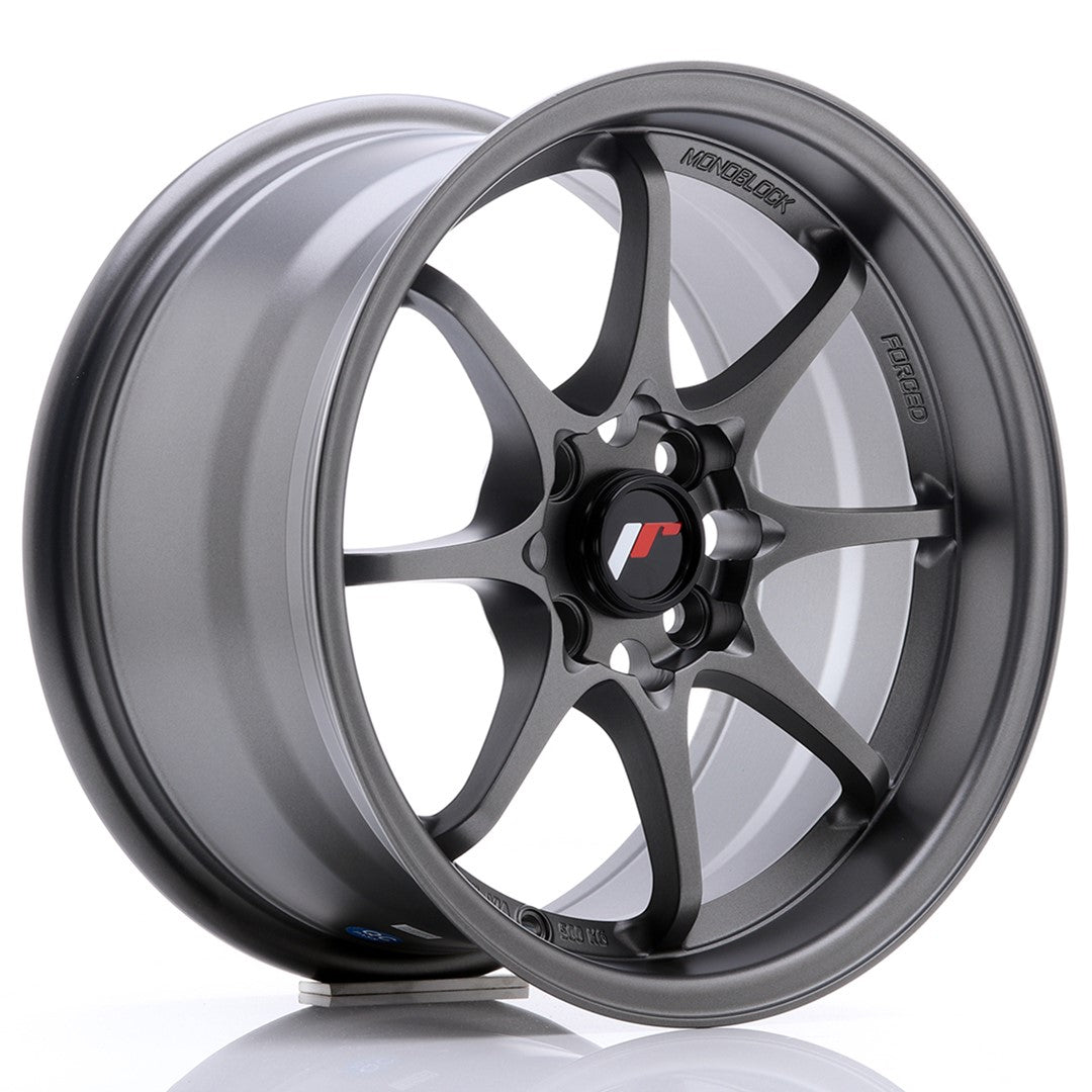 JR Wheels JR5 15x8 ET28 4x100 Matt Gun Metal Rim
