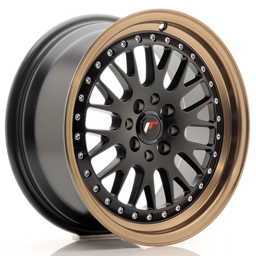 Jante JR Wheels JR10 16x7 ET30 4x100/108 Matt Black w/Bronze Lip