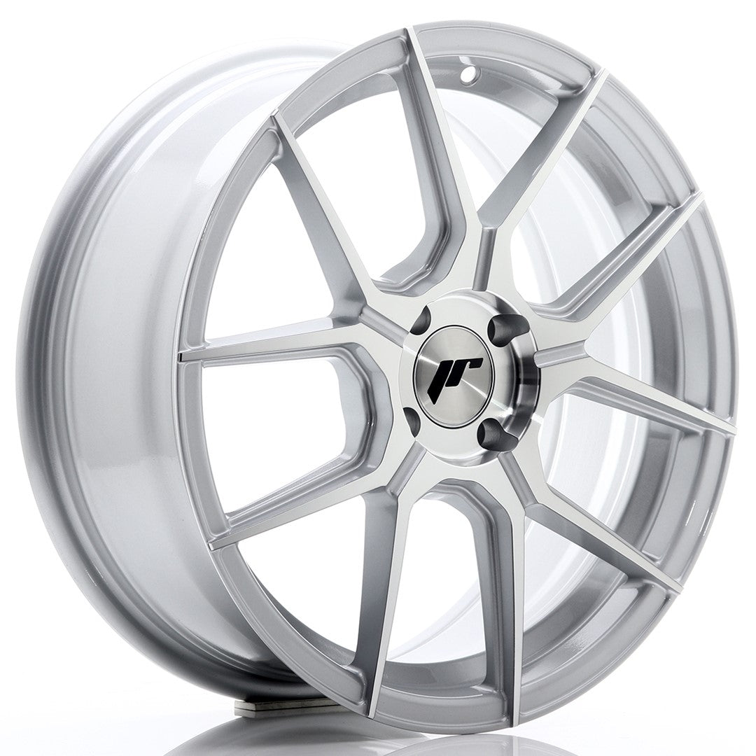 JR Wheels JR30 17x7 ET40 4x100 Silver Machined Face Rim