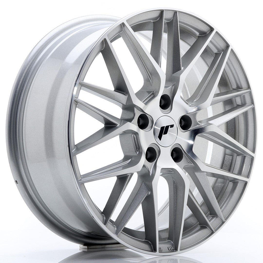 JR Wheels JR28 17x7 ET35 5x100 Silver Machined Face Rim