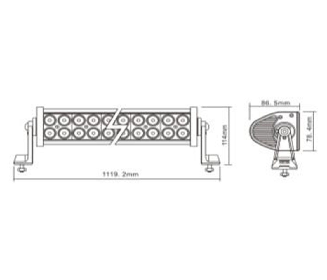Barra LED CREE 240W 10000LMN 1040MM 9-50V