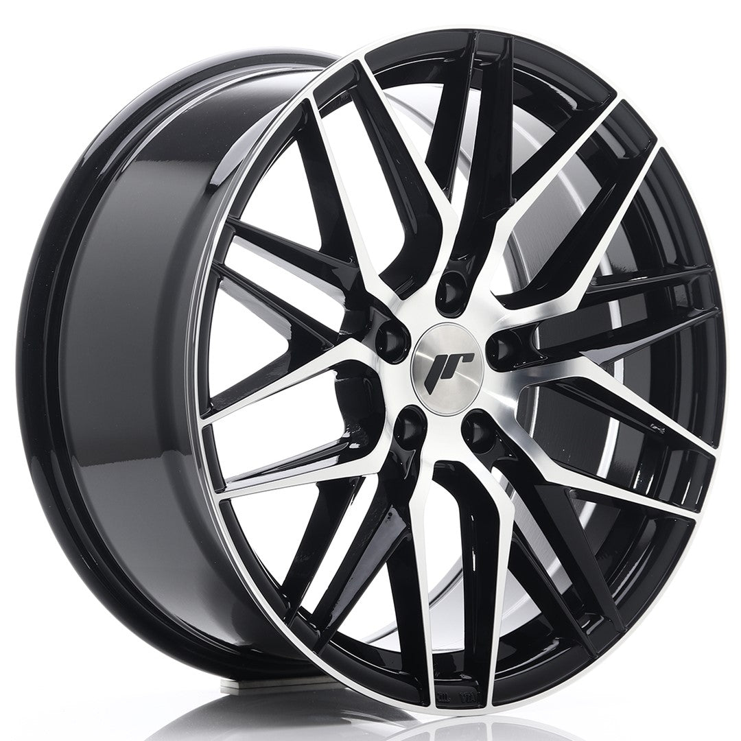 JR Wheels JR28 18x8.5 ET40 5x114.3 Gloss Black Machined Face Rim