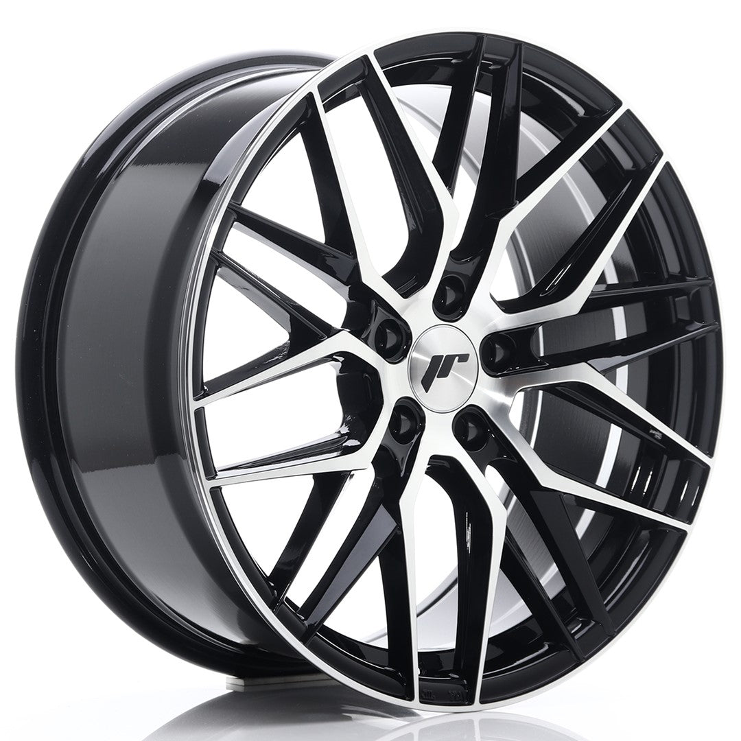 JR Wheels JR28 19x8.5 ET40 5x108 Glossy Black Machined Face Rim