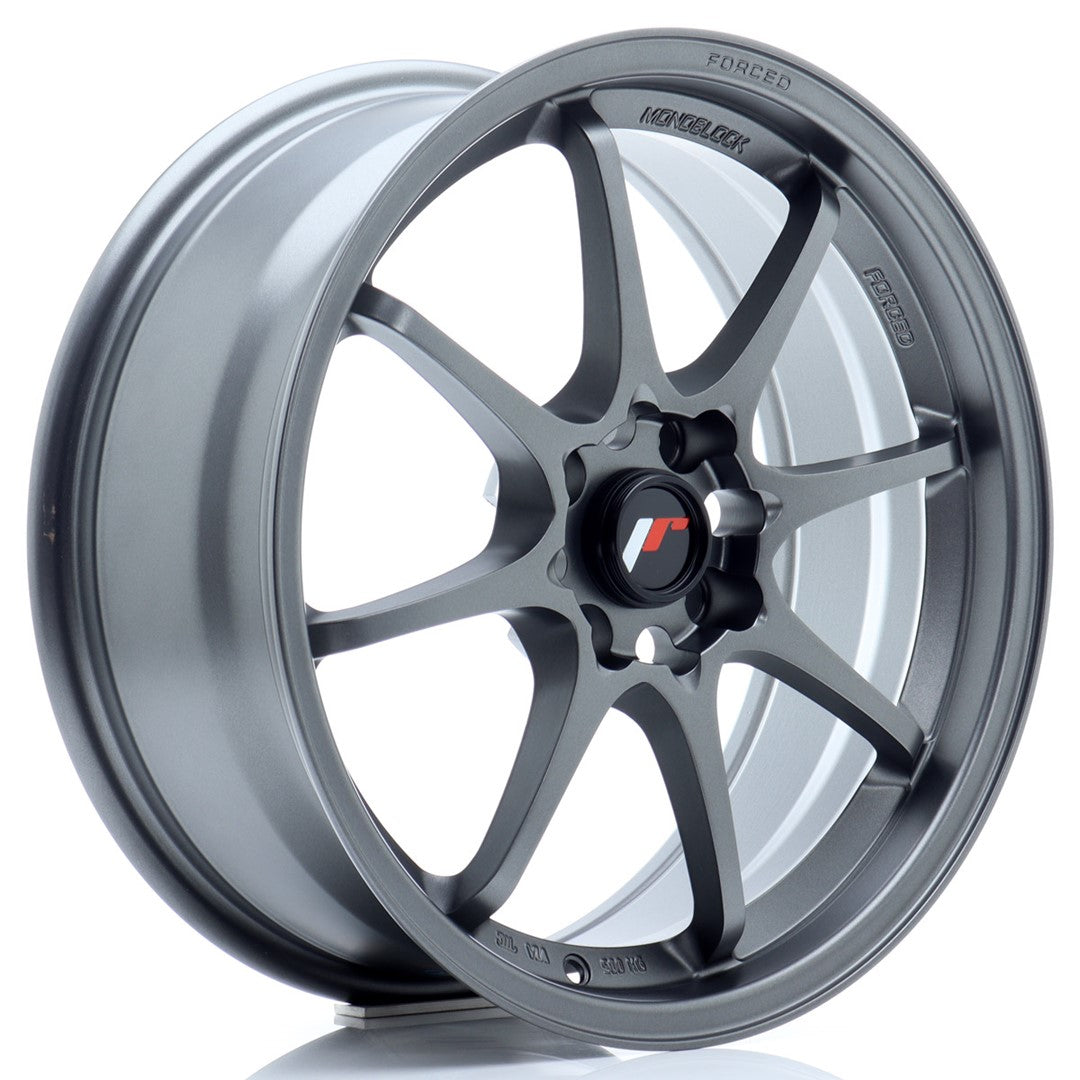 JR Wheels JR5 17x7 ET25 4x108 Matt Gun Metal Rim