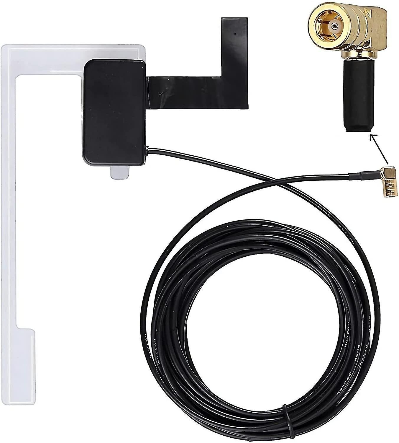 Car Digital Radio Antenna DAB/DAB+ Fm Aerial Adaptor Smb with 3m Cable Window
