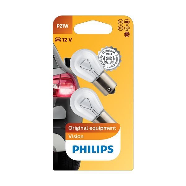 Philips 2 bombillas prémium P21W de 12 V - 12498B2