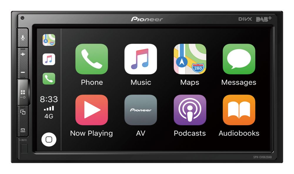 Auto-rádio 1DIN Pioneer SPH-EVO62DAB-UNI 6.8" Apple CarPlay, Android Auto, DAB+, Bluetooth