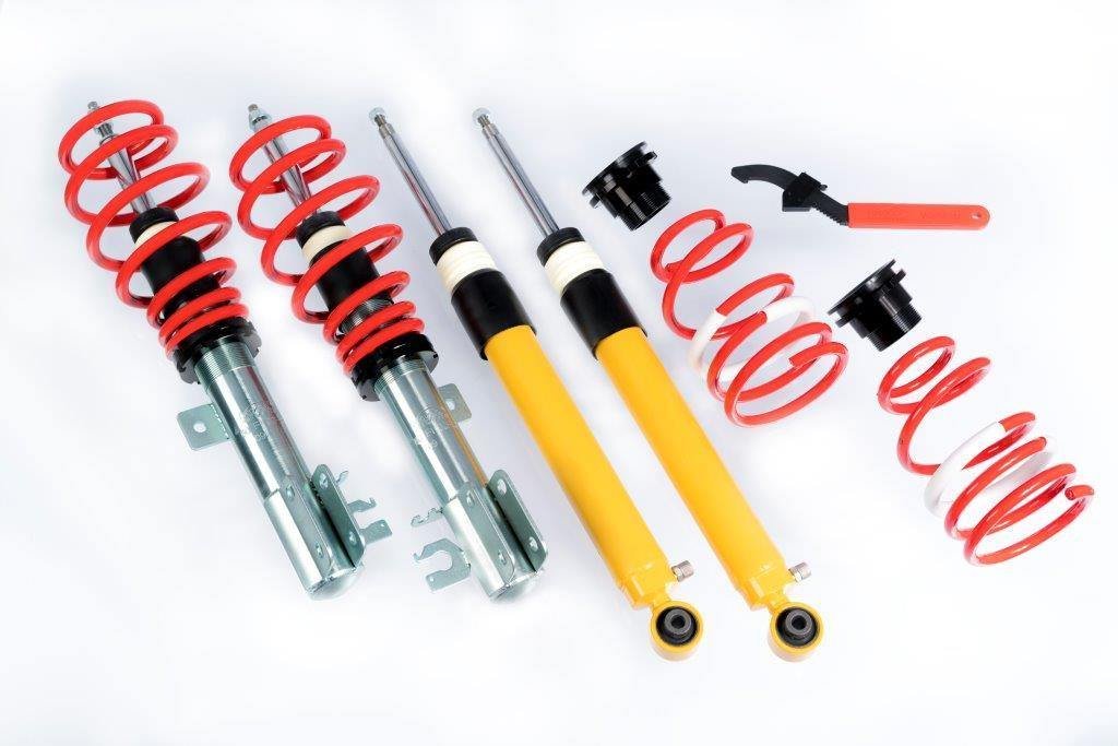 V-MAXX X-Street VOLKSWAGEN CADDY (MK5) (SK) 11.20 > (Amortiguadores delanteros Ø55mm) Coilovers Mangueta de dirección con sujeción DSG / Ø55 mm solo delantera / hasta 1230 KG. carga por eje delantero / 1240KG. Trasero
