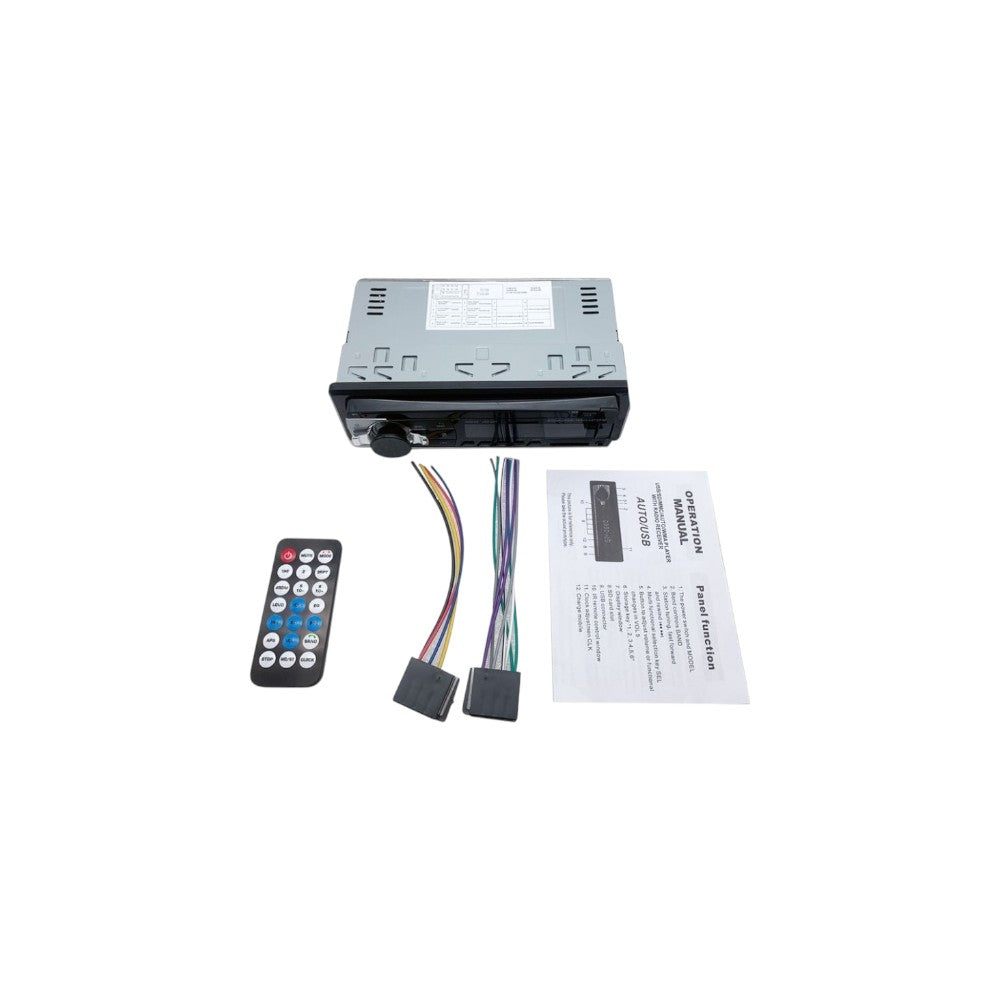 Autorrádio 1-DIN Com Bluetooth | USB | AUX | SD | Microfone | 4 x 60W