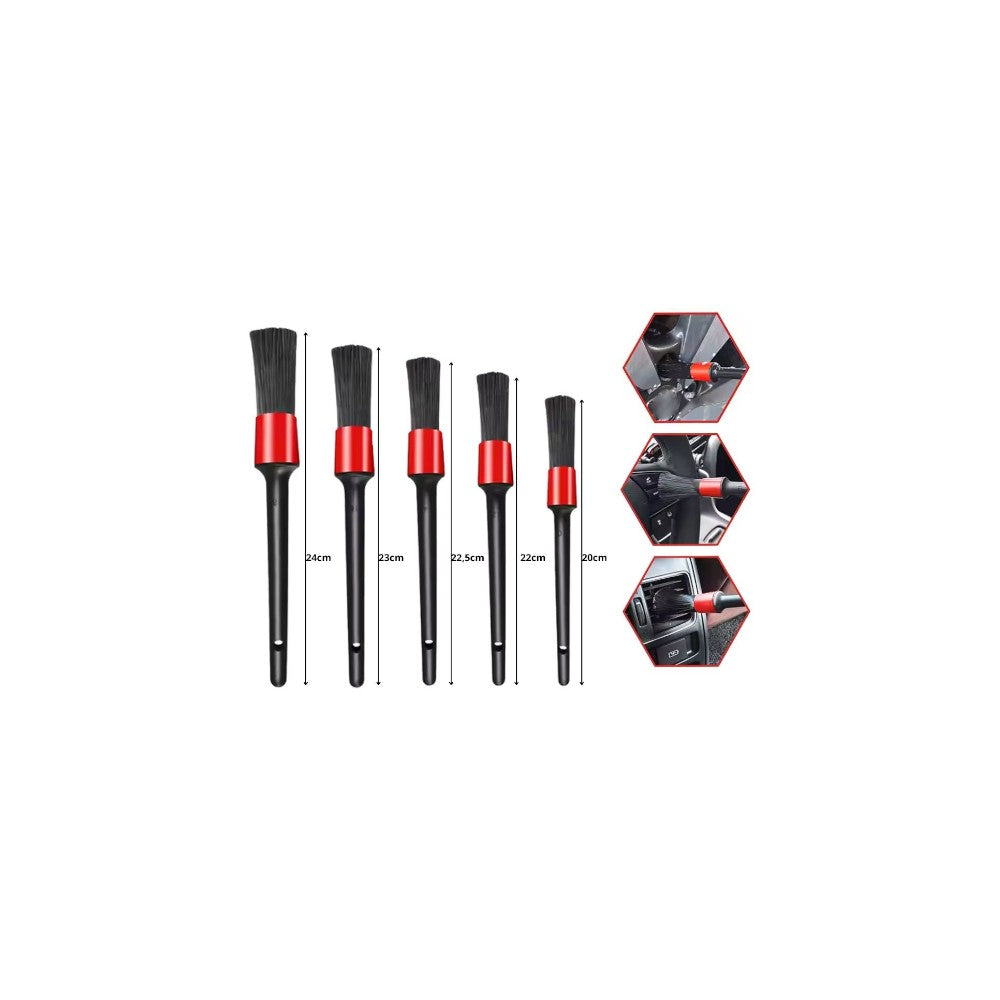 Kit de Car Detailing XXL – Escovas, Pads, Panos e Bolsa Organizadora