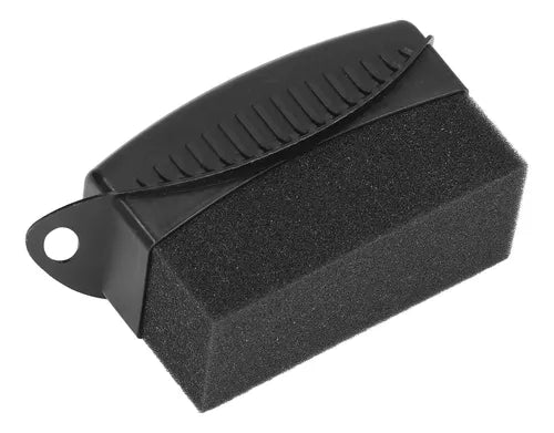 Tire cleaning applicator with black case