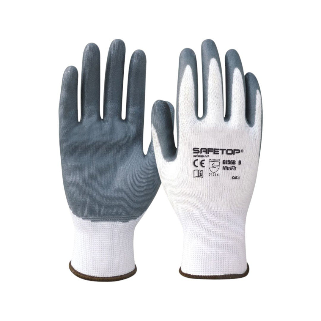 Luvas Sintéticas de Nitrilo Nitri-Fit 156-B sem costuras Tamanho 9
