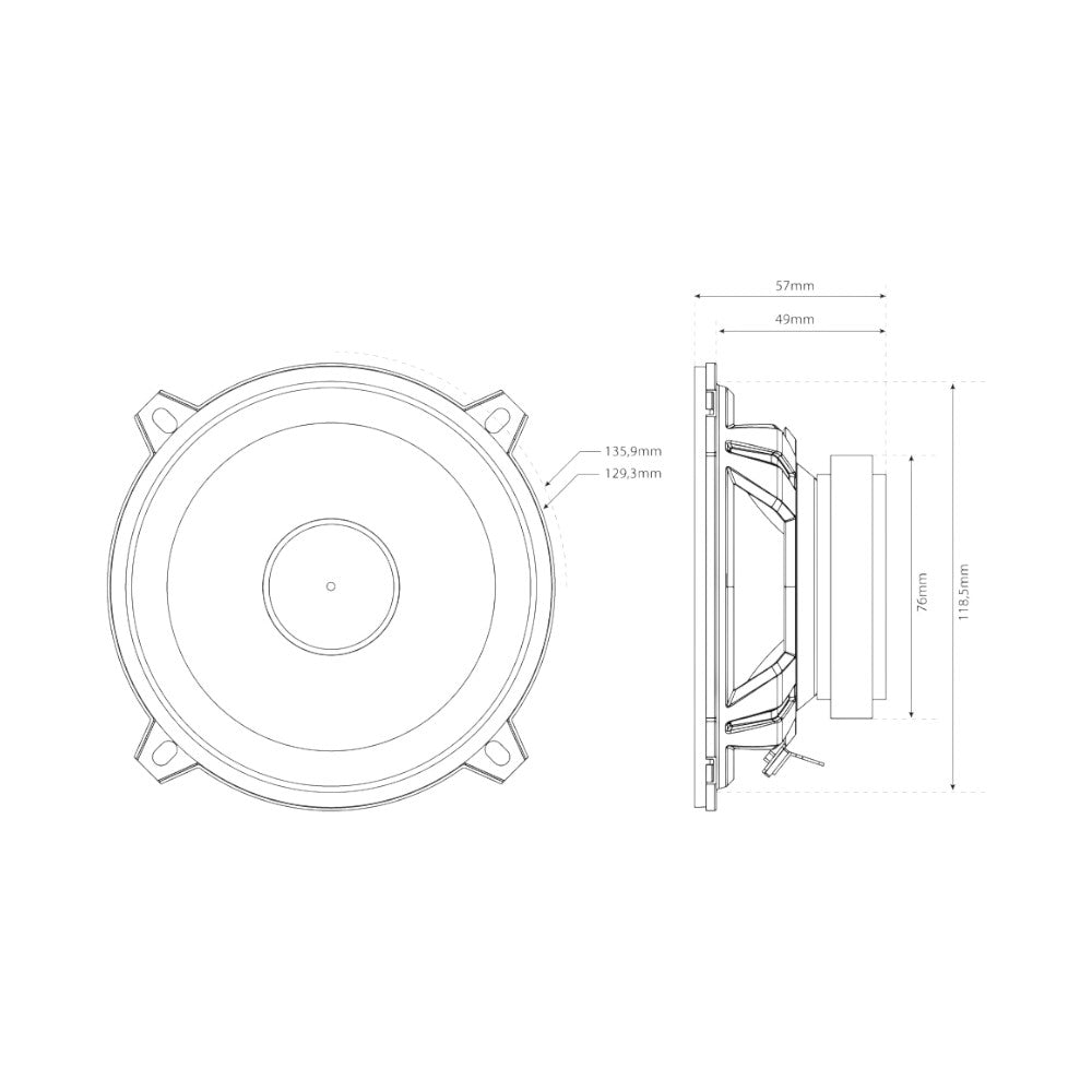 Colunas MTX TR50S Terminator 2 Vias Separadas | 13 cm (5.25”)