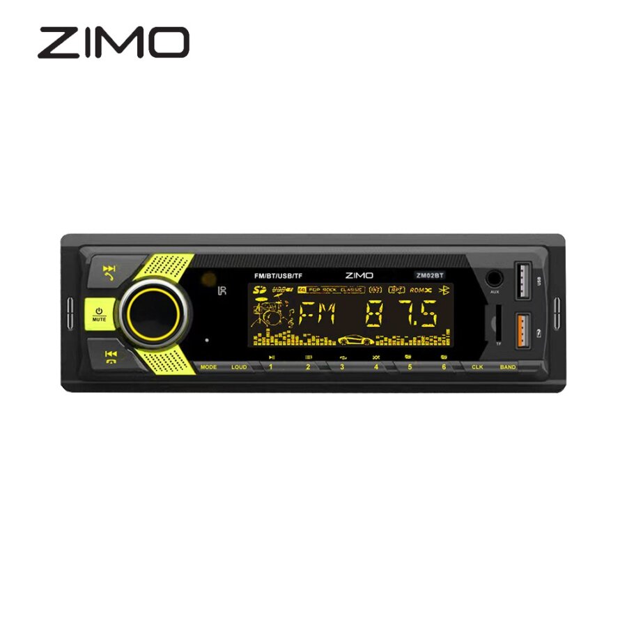 Auto Rádio ZIMO ZM02BT com USB, Bluetooth, AUX e SD