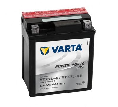 VARTA POWERSPORT AGM Battery 12V 6 AH YTX7L-4 / (YTX7L-BS)