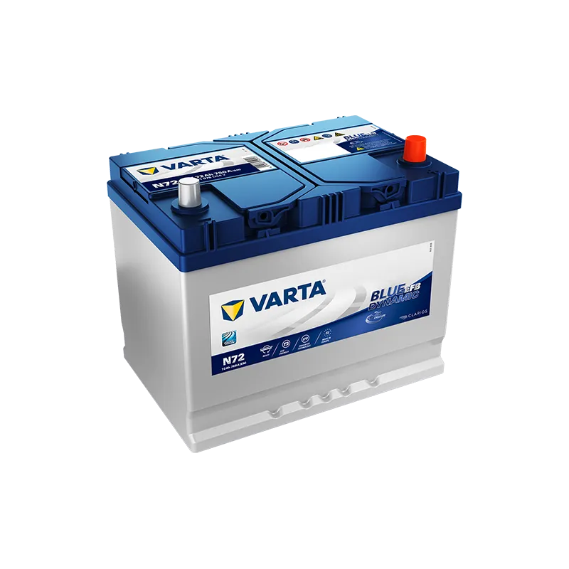 Batería VARTA BLUE DYNAMIC EFB (S&S) 12V 72AH 760AF 261X175X220 18 +D N72