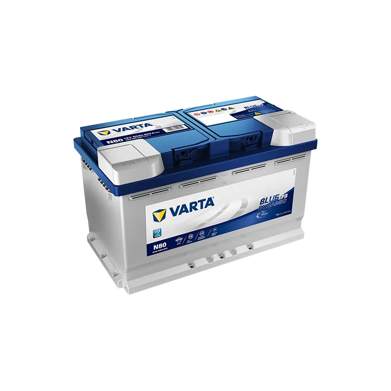 Bateria VARTA BLUE DYNAMIC EFB 12V 80AH 800AF 315X175X190 +D N80