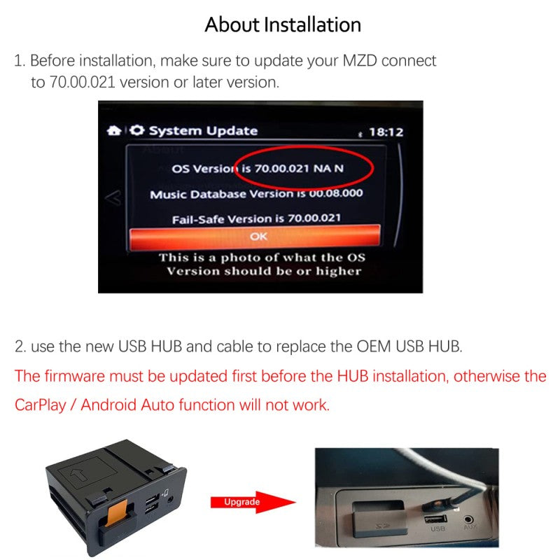 CarPlay & Android Auto Mazda MZD CX-3 CX-5 CX-9 MX-5 2 3 6