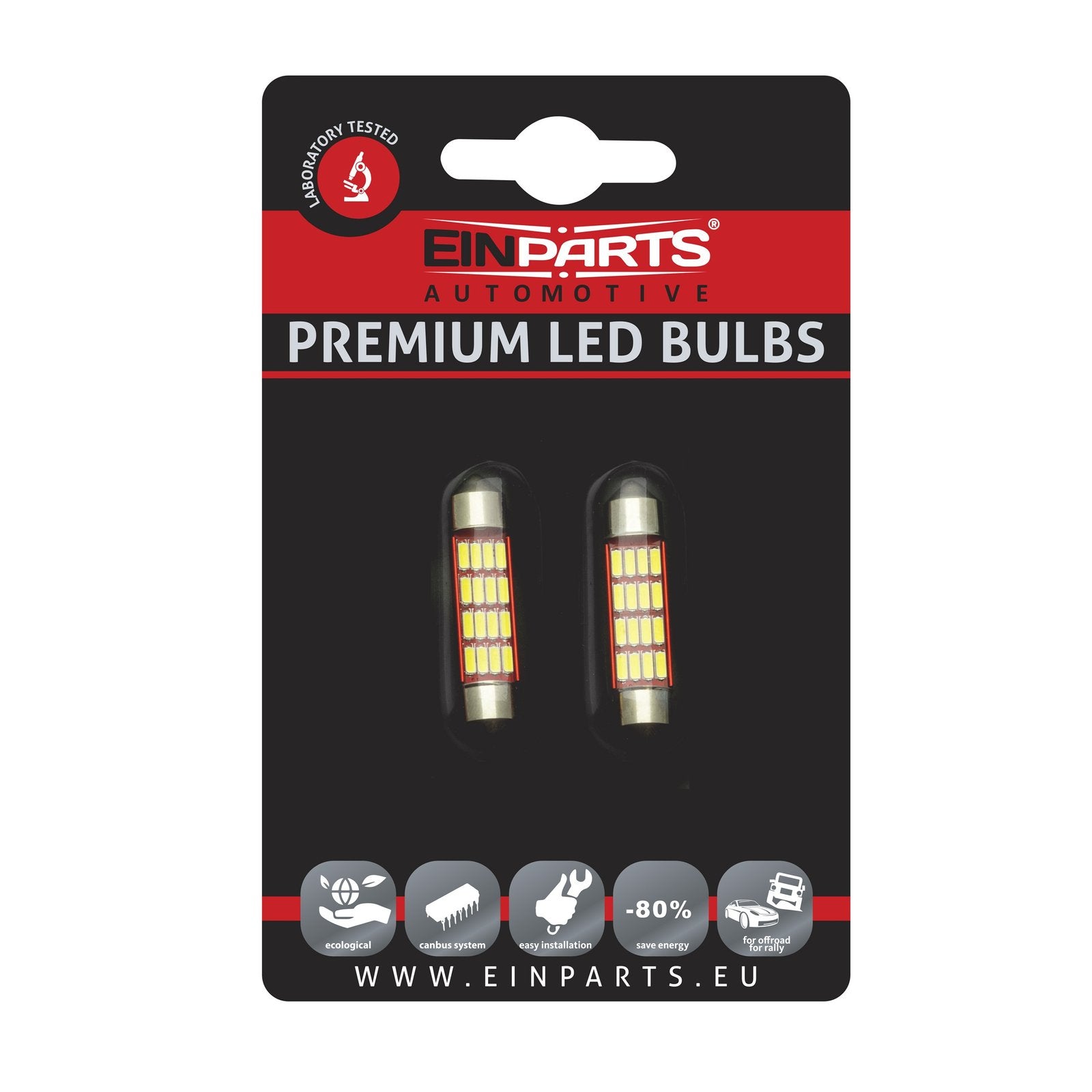Bombillas LED C10W 39MM 16 SMD 4014 CANBUS 6000K – 2 Unidades