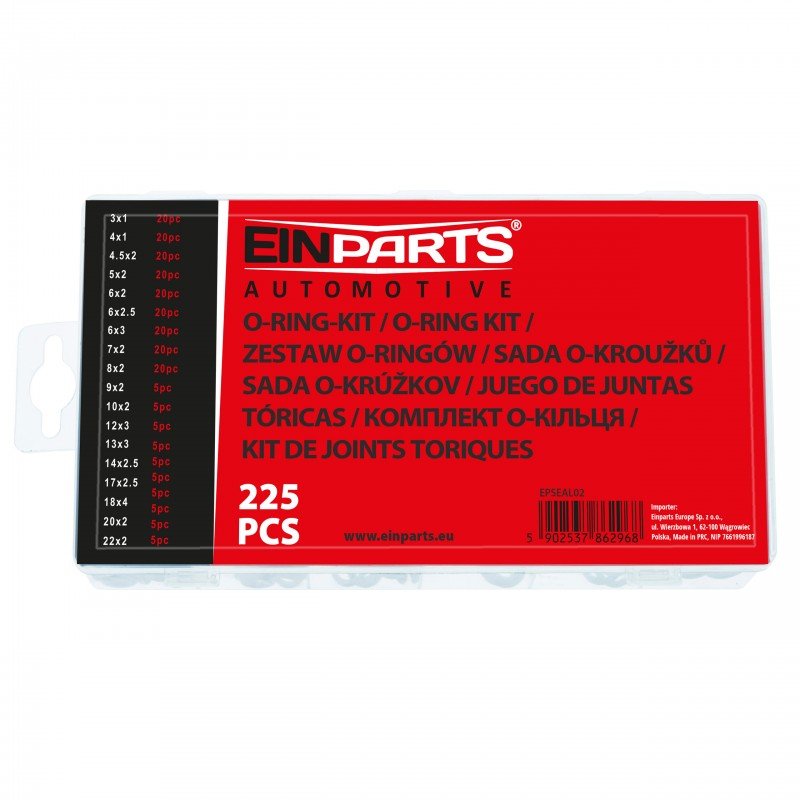 Black O-Ring Seal Kit 225 pcs