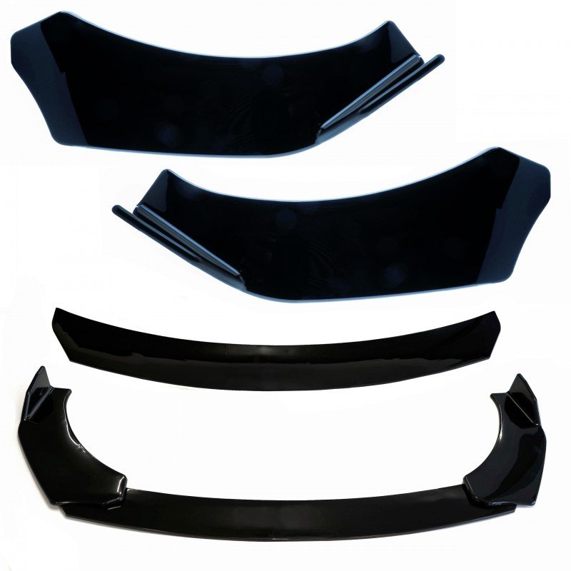 Universal Front Splitter in ABS Glossy Black V2