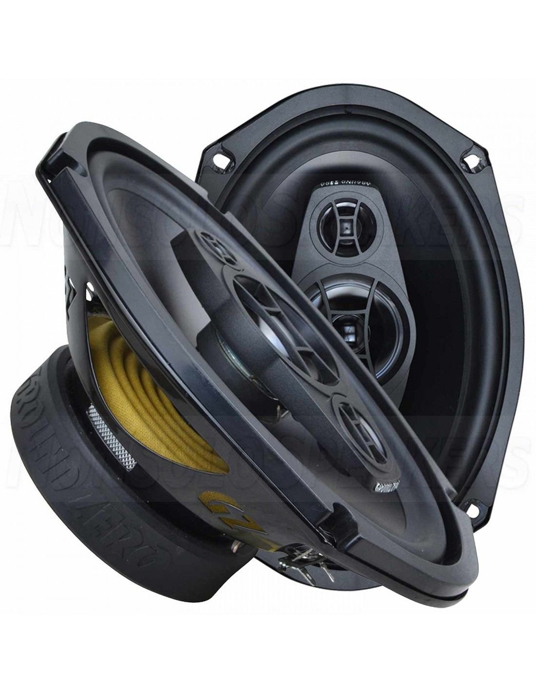 Colunas GROUND ZERO RADIOACTIVE coaxiais ovais de 3 vias 200Watts (6? x 9?)