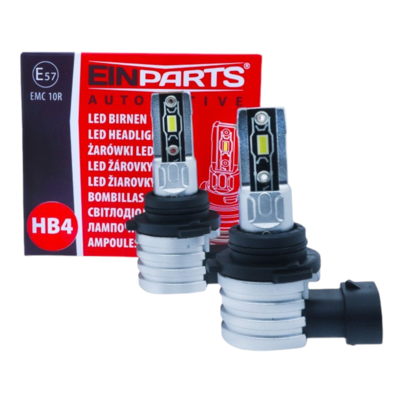 HB4 6500K LED Bulbs with 10R Approval