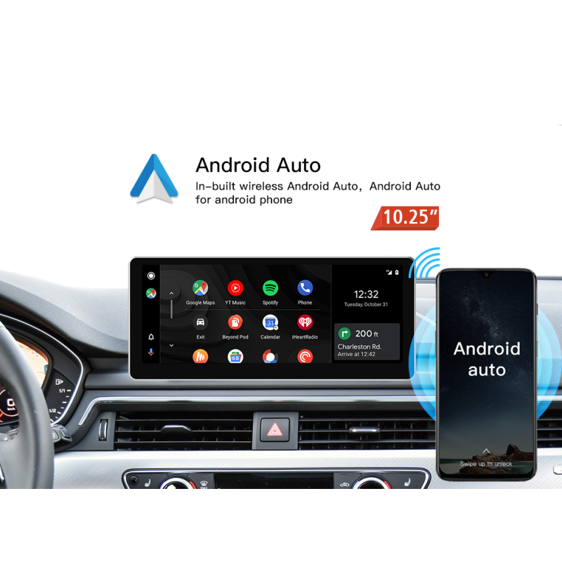 Monitor de 10,25" para Audi A4 B5 MIB CarPlay Android Auto