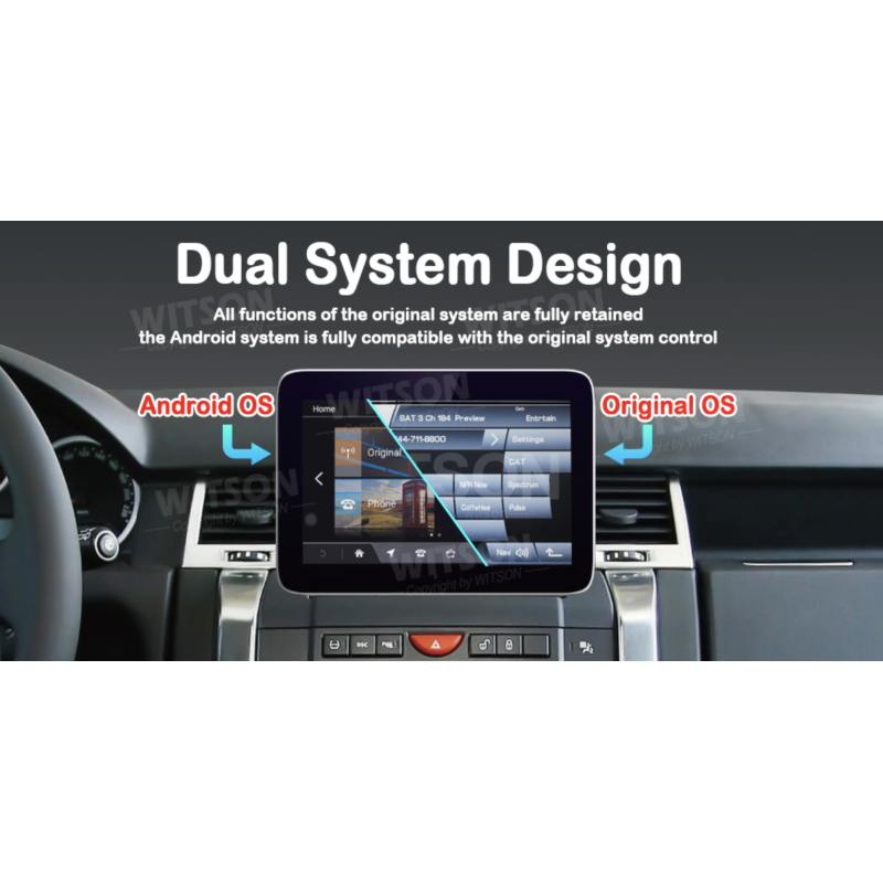 Monitor 8.4” Android 13 para Range Rover Sport CarPlay & Android Auto | Sistema Duplo Denso | Plug & Play