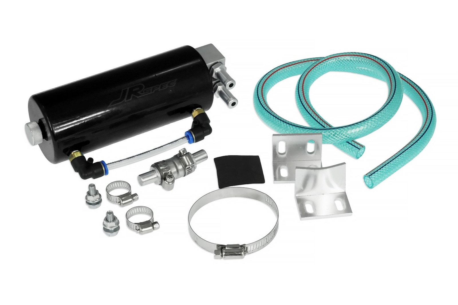 Oil catch tank JRspec Model 11 Black, with 10mm ports
