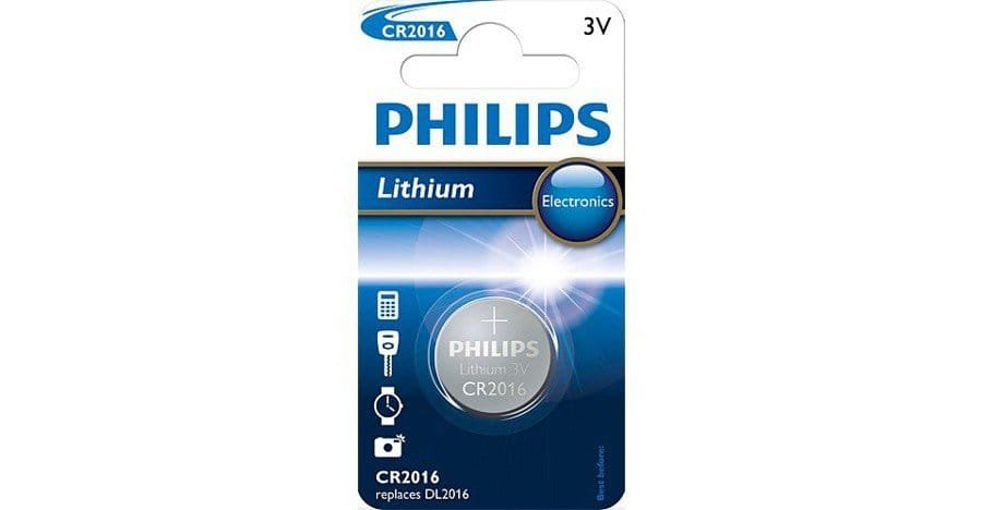 Pila de Litio Philips CR2016, 1 Unidad