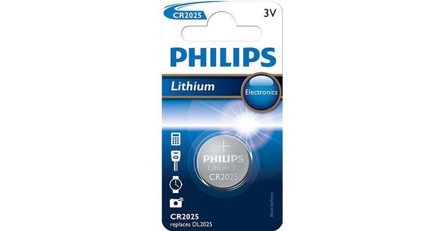 Pila de Litio Philips CR2025, 1 Unidad
