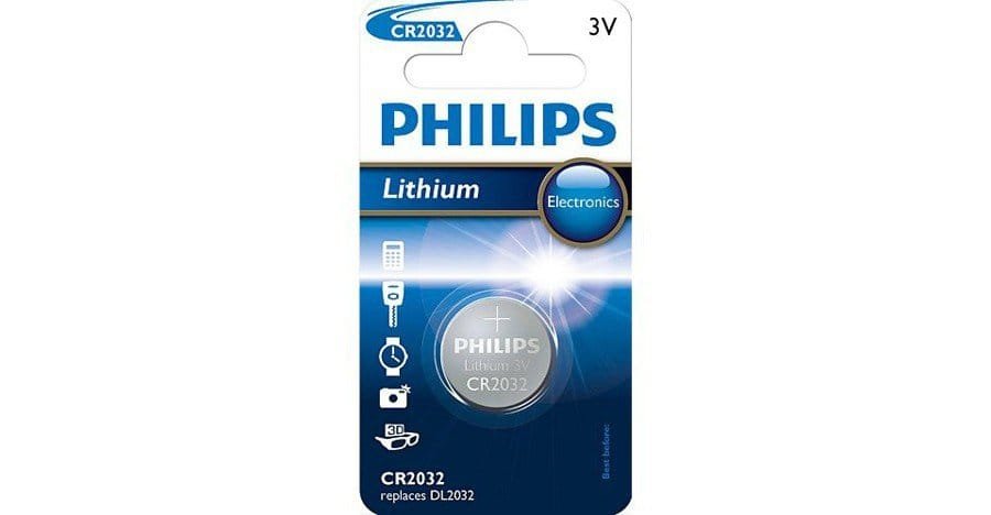 Philips Lithium CR2032 Battery, 1 Unit