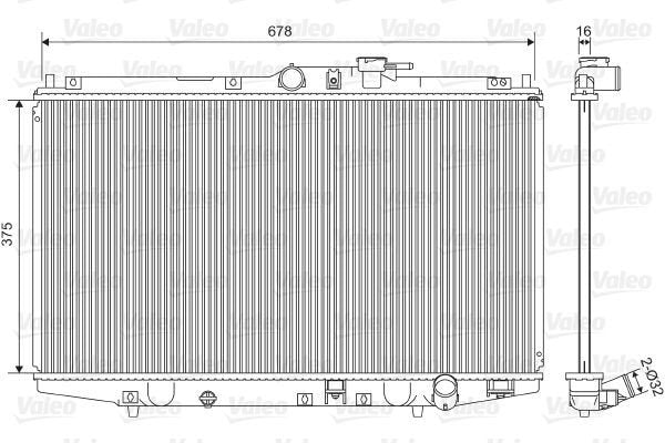 Radiador de Arrefecimento VALEO 734716 para Honda Accord