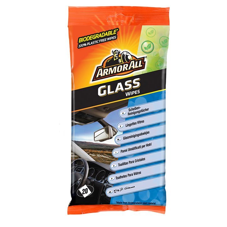 ARMOR ALL Glass Cleaning Wipes - Pack of 20 Units