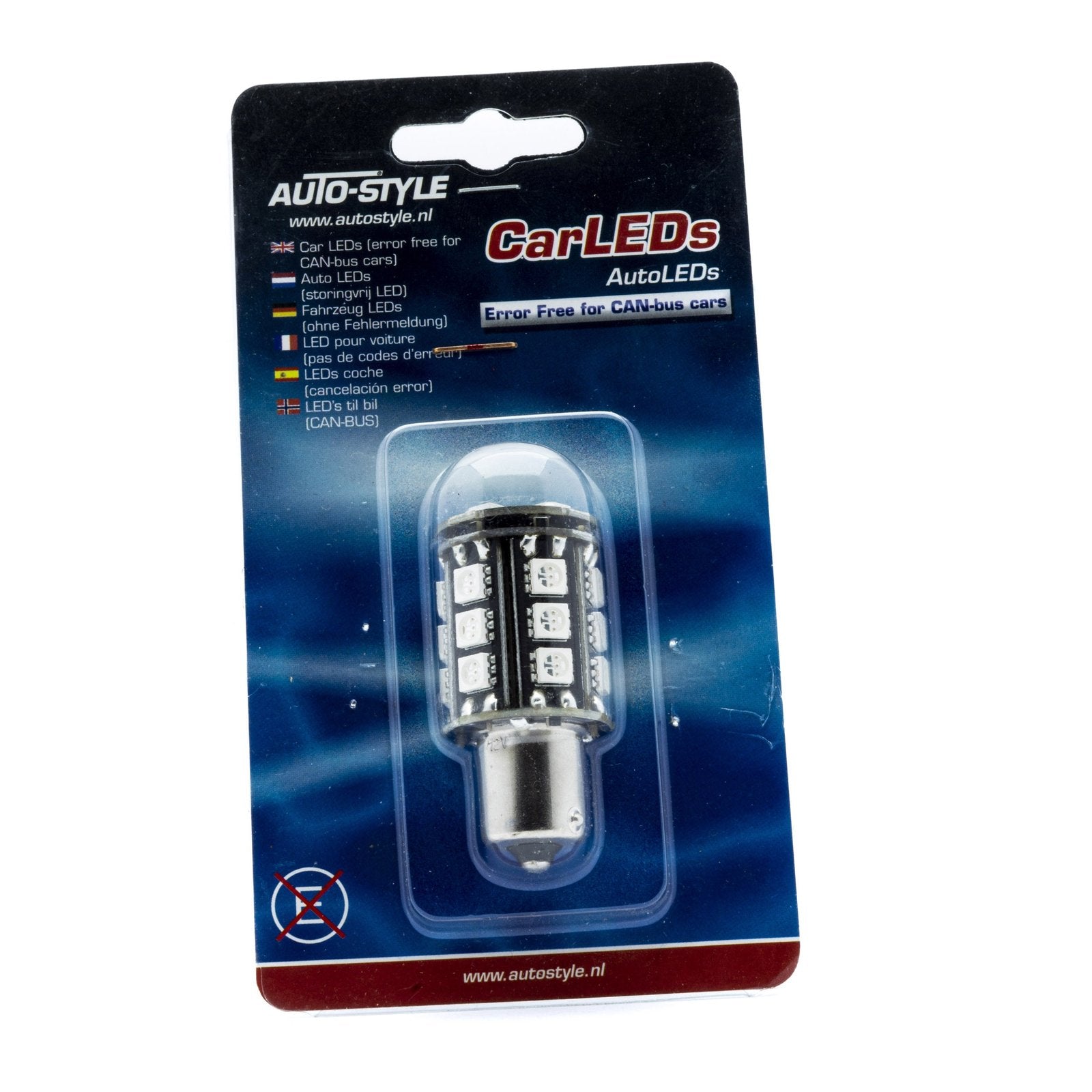 LED Bulb P21W BA15S Amber 22 SMD CAN-bus 12V