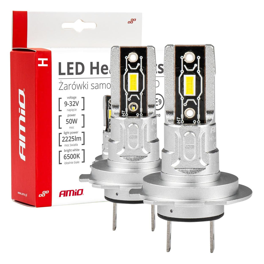 Lâmpadas H7 LED 6500K 50W 2225Lm AMiO H-mini