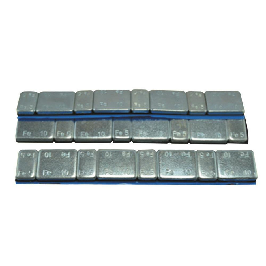 CONTRAPESO DE CLIP ADESIVA FERRO EM PASTILHA DE 60GR (4X10GR., 4X5GR.)