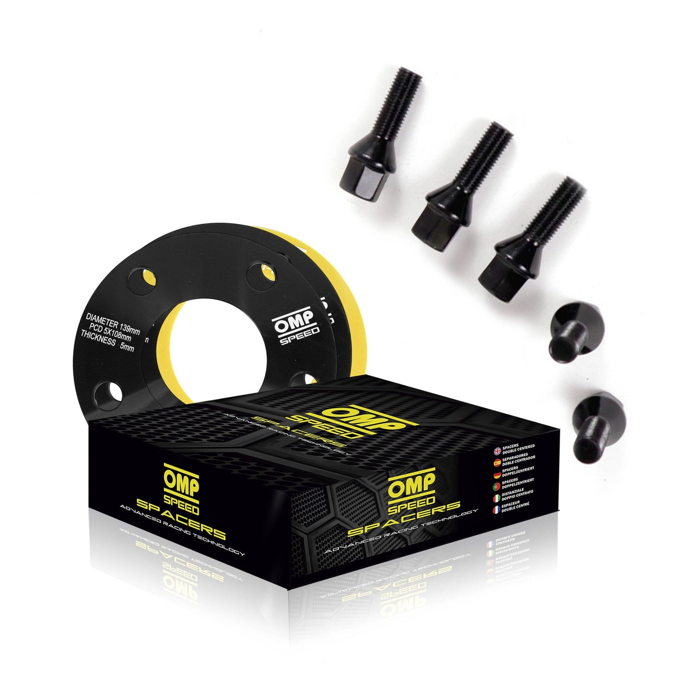 KIT DE ESPAÇADORES OMP 20MM 4X108 65.1 M12X1.25