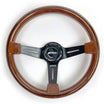 Volante Classic em Madeira Braços Pretos OCC Motorsport – 350mm | 6 Parafusos | Madeira de Mogno | Universal