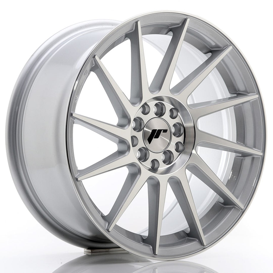 JR Wheels JR22 17x8 ET35 4x100/114 Llanta frontal mecanizada plateada