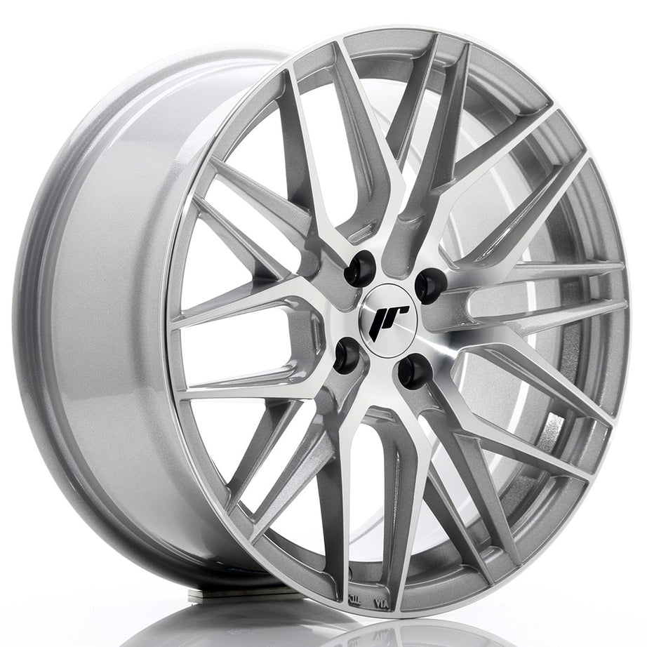 JR Wheels JR28 17x8 ET40 4x100 Silver Machined Face Rim