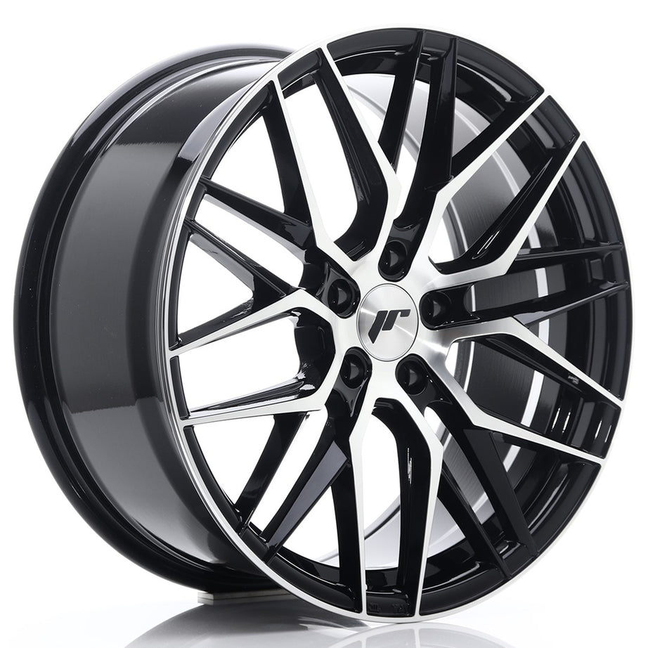 JR Wheels JR28 19x8.5 ET40 5x112 Llanta frontal mecanizada en negro brillante