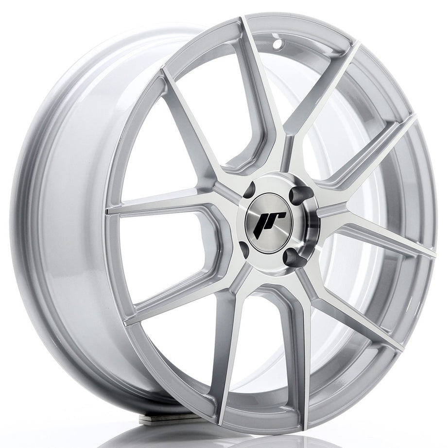 JR Wheels JR30 17x7 ET40 4x100 Llanta frontal mecanizada plateada