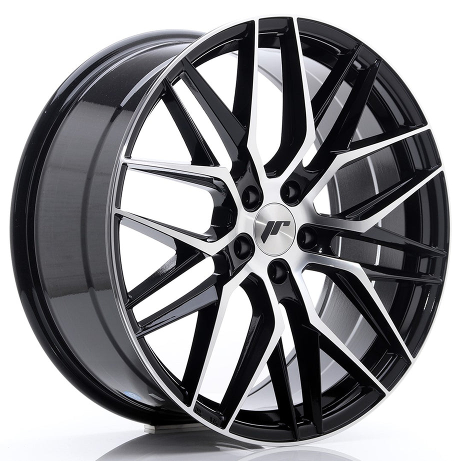 JR Wheels JR28 20x8.5 ET40 5x112 Llanta frontal mecanizada en negro brillante