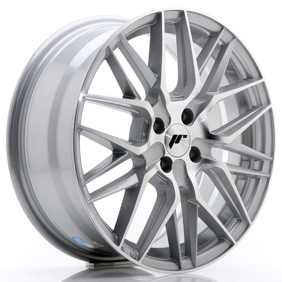 JR Wheels JR28 17x7 ET40 4x100 Llanta mecanizada plateada