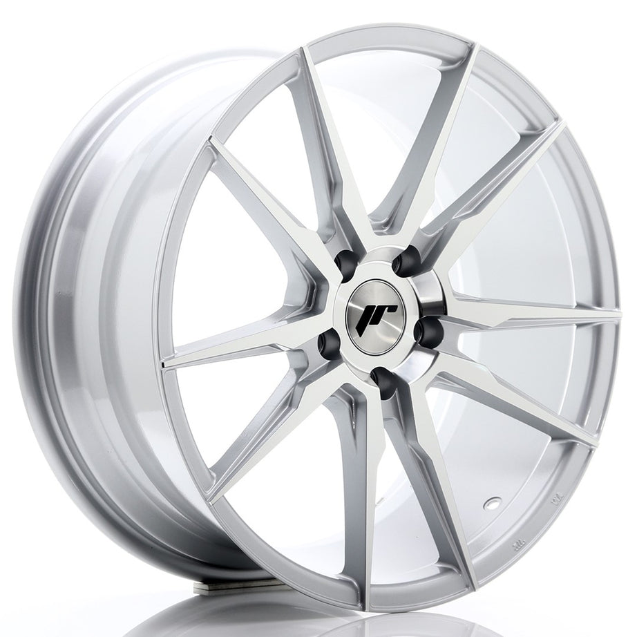 JR Wheels JR21 19x8.5 ET40 5x108 Llanta frontal mecanizada plateada